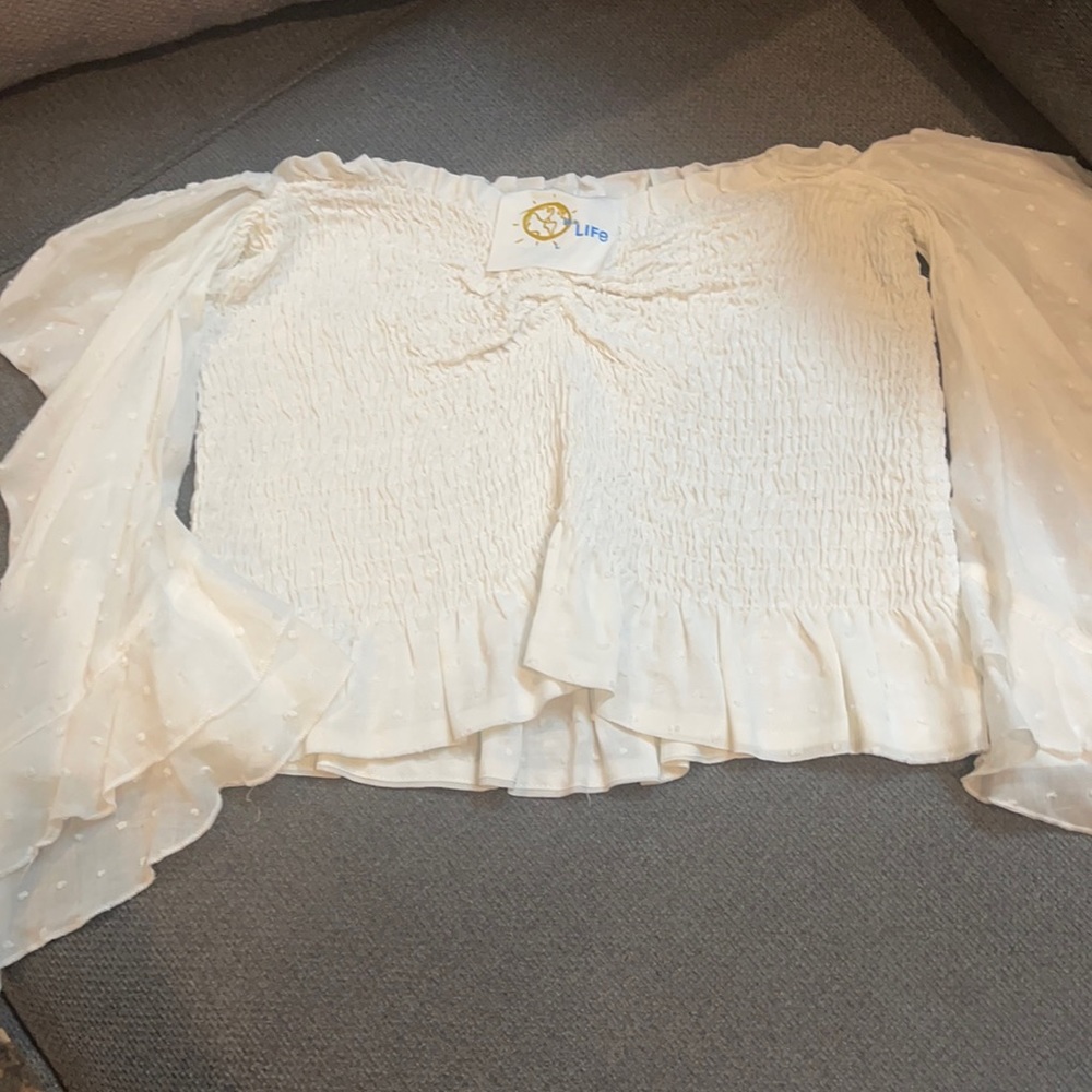 White skort and crop top